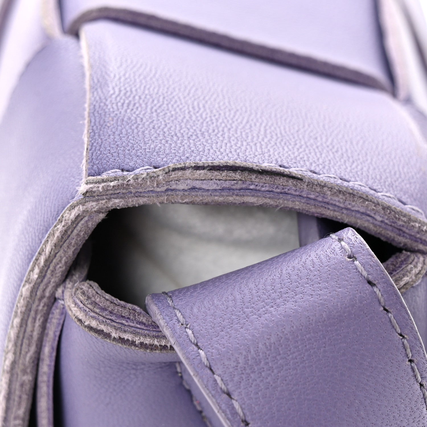 Bottega Veneta Lambskin Intreccio Cassette Crossbody Bag Wisteria 13 of 13