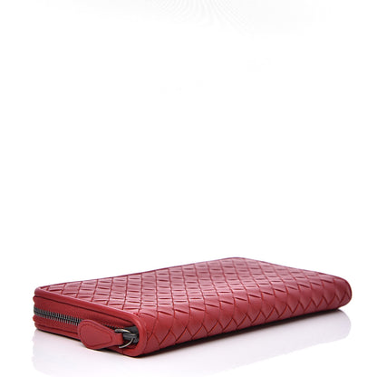 Bottega Veneta Nappa Intrecciato Zip Around Wallet Fraise 3 of 9