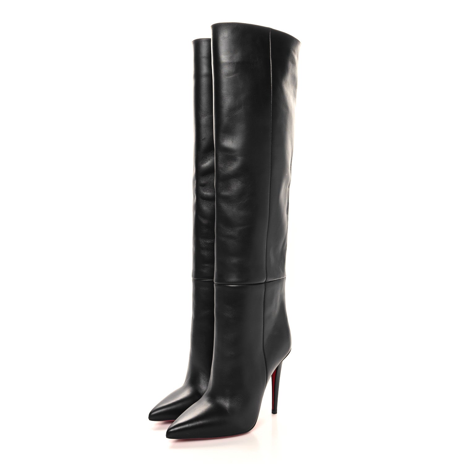 Christian Louboutin Calfskin Astrilarge 100 Knee Boots 36 Black 4 of 8