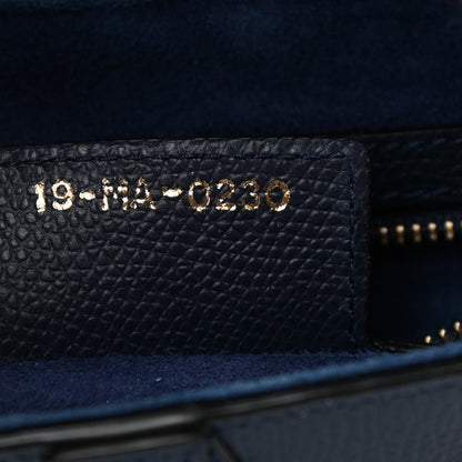 Christian Dior Grained Calfskin Saddle Bag Navy 7 of 10