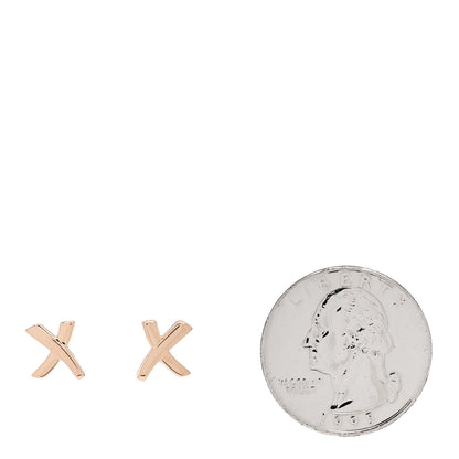 Tiffany 18K Rose Gold Small Paloma's Graffiti X Earrings 2 of 6