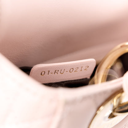 Christian Dior Lambskin Cannage Small My ABCDior Lady Dior Pink 8 of 15