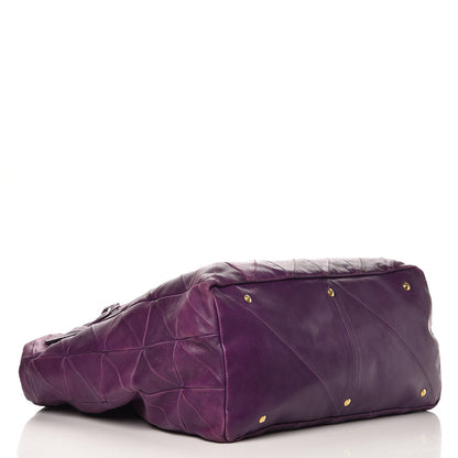 Saint Laurent Lambskin Sac New Rive Gauche Tote Purple 4 of 11