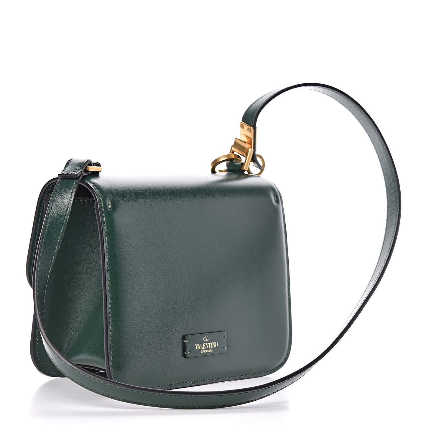 Smooth Calfskin Small VSling Shoulder Bag Green