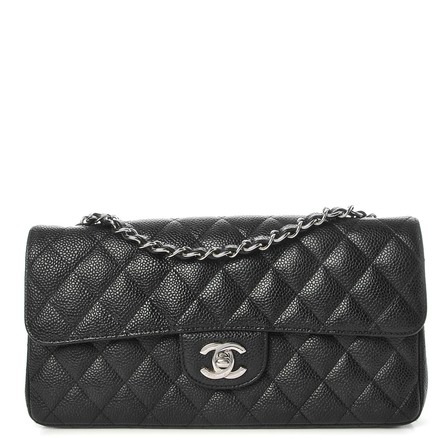 Caviar Quilted East West Flap Black
