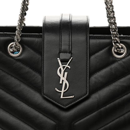 Saint Laurent Calfskin Y Quilted Monogram Large Loulou Shopper Black 9 of 11