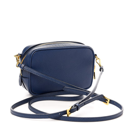 Prada Saffiano Mini Camera Crossbody Bag Royal 3 of 9