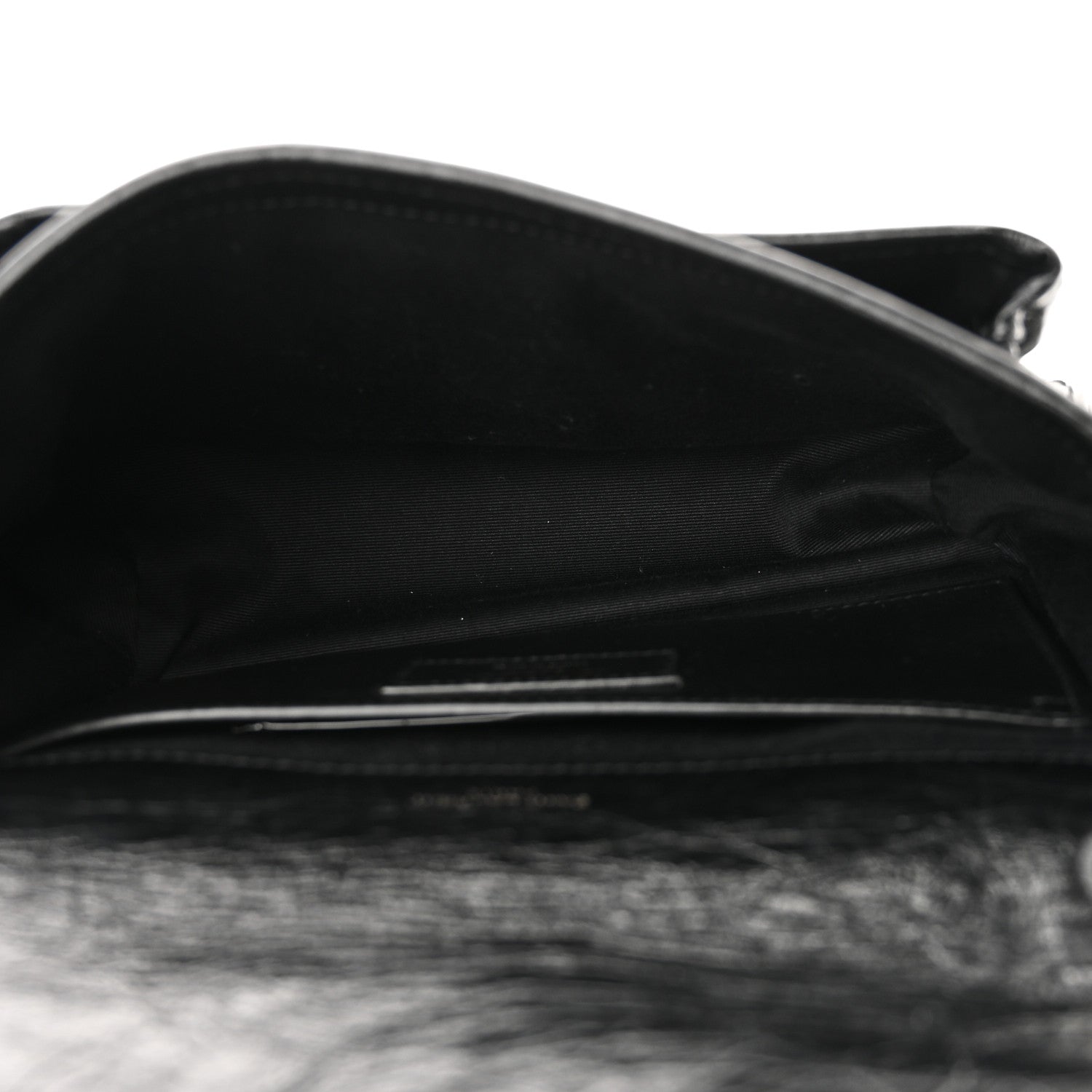 Saint Laurent Crinkled Calfskin Matelasse Monogram Baby Niki Chain Satchel Black 5 of 10