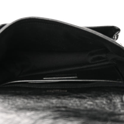 Saint Laurent Crinkled Calfskin Matelasse Monogram Baby Niki Chain Satchel Black 5 of 10