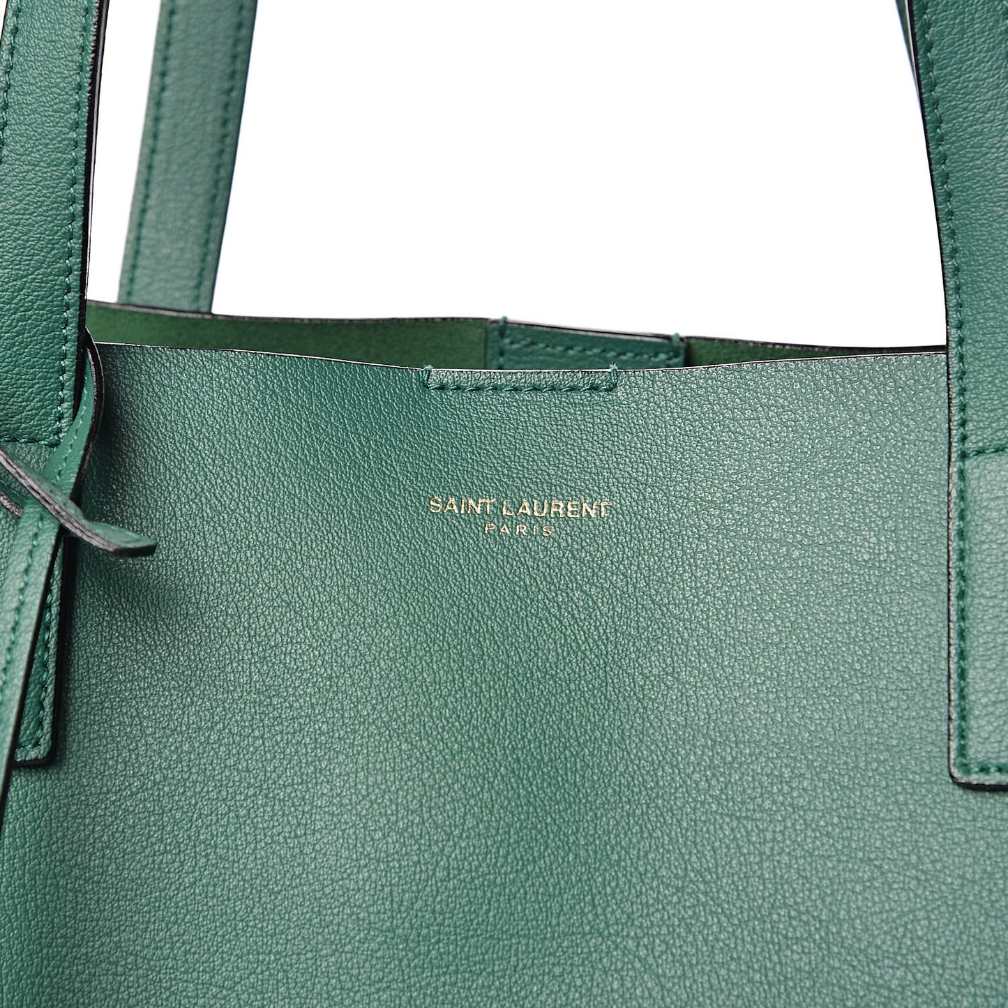 Calfskin Large Shopping Tote Emerald Green