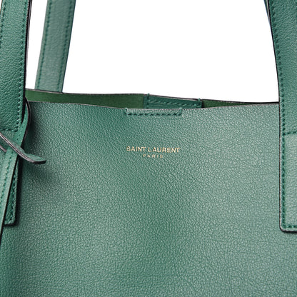 Saint Laurent Calfskin Large Shopping Tote Emerald Green 6 of 10