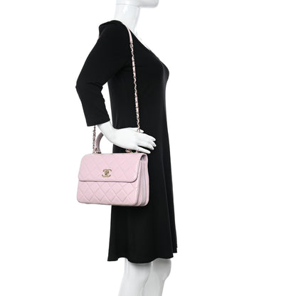Chanel Lambskin Quilted Small Trendy CC Flap Dual Handle Bag Light Pink 2 of 11