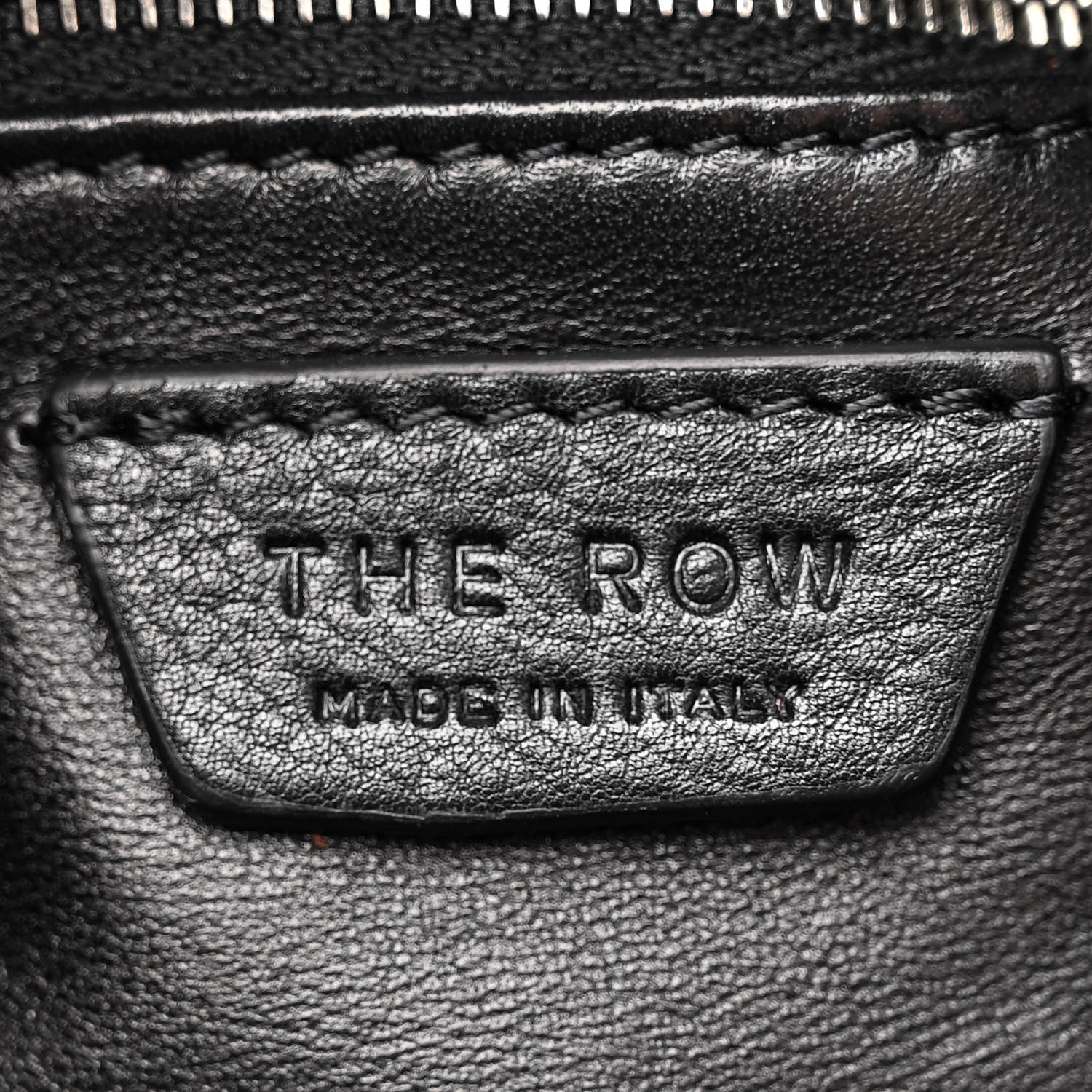 The Row Grained Calfskin Bourse Clutch Black 6 of 9