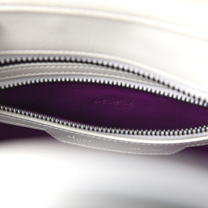 Celine Smooth Calfskin Micro Luggage White Magenta 9 of 10