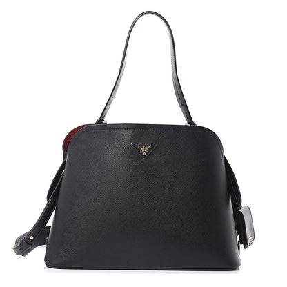 Prada Saffiano Cuir Matinee Tote Black Cherry 1 of 10