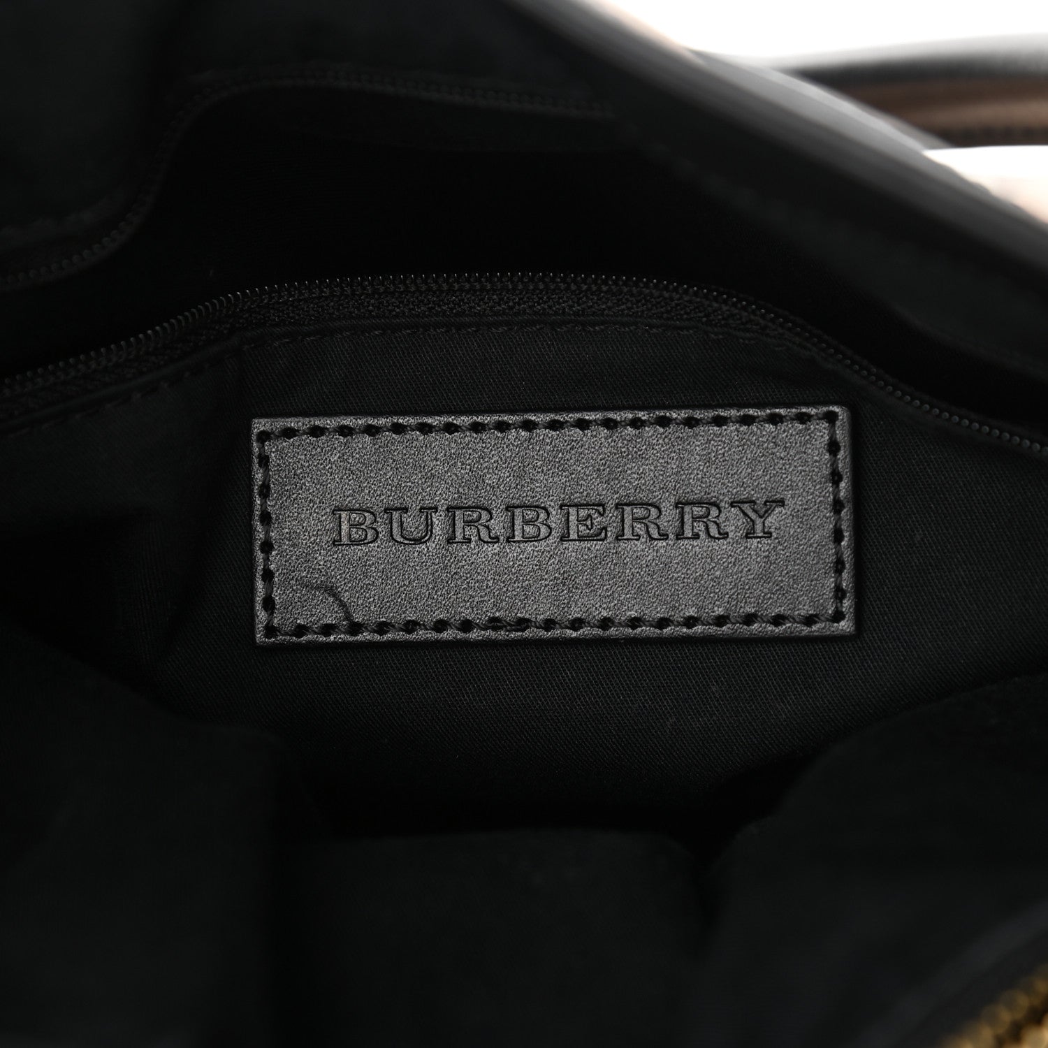 Burberry Haymarket Check Medium Golderton Tote Black 5 of 12