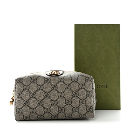 Gucci Soft GG Supreme Monogram Calfskin Medium Ophidia Cosmetic Case Beige Ebony New Acero 8 of 8