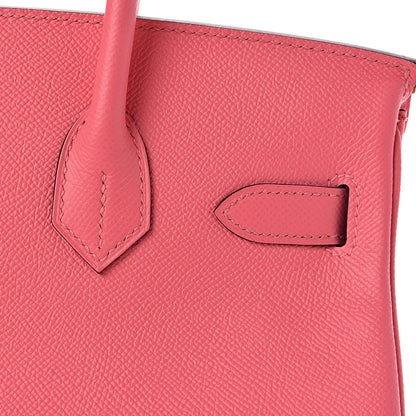 Hermes Epsom Horseshoe Birkin 30 Rose Azalee Jaune D'or 26 of 33