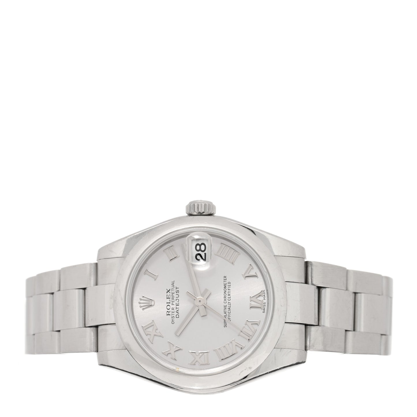 Stainless Steel 31mm Oyster Perpetual Datejust Watch Silver Roman 178240