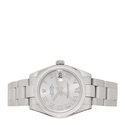 Rolex Stainless Steel 31mm Oyster Perpetual Datejust Watch Silver Roman 178240 2 of 5