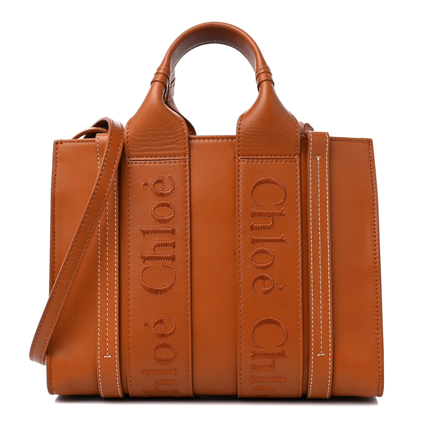 Calfskin Small Woody Tote Caramel