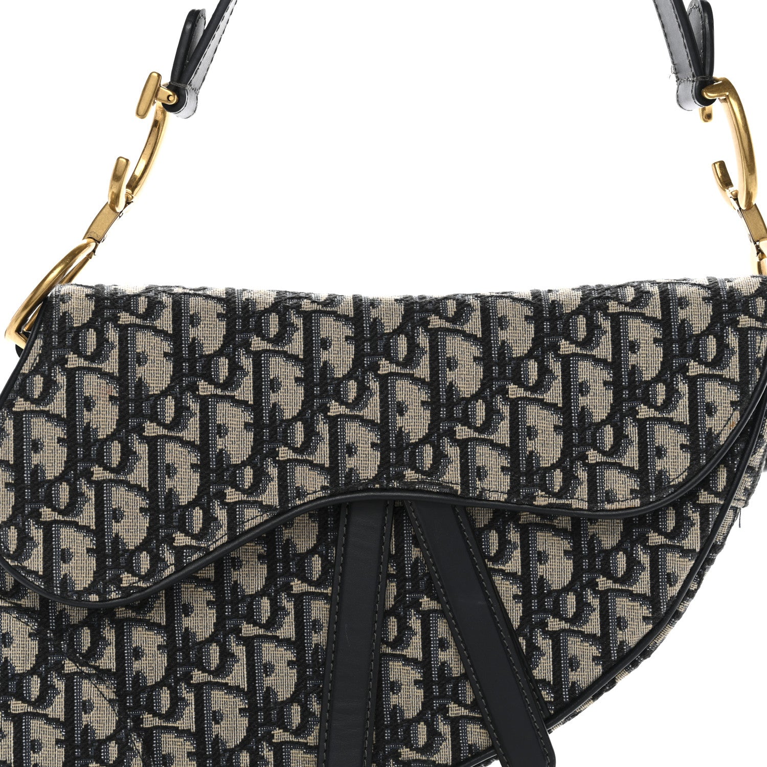 Christian Dior Oblique Saddle Bag Blue 8 of 11