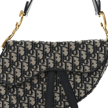 Christian Dior Oblique Saddle Bag Blue 8 of 11