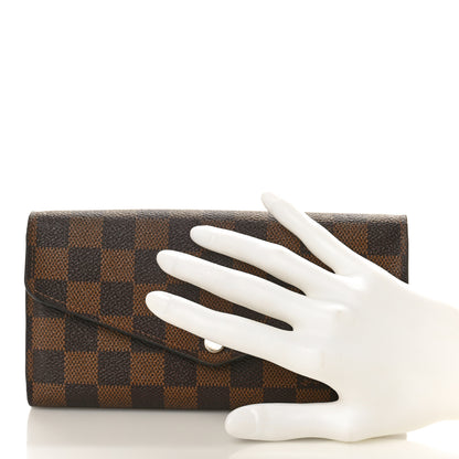 Louis Vuitton Damier Ebene Sarah Wallet NM 2 of 10