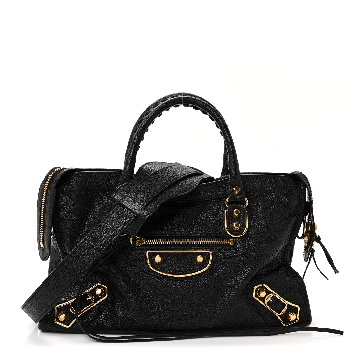 Balenciaga Chevre Gold Metallic Edge Hardware S City Black 1 of 10