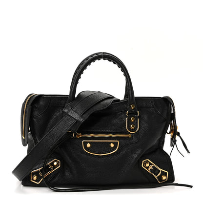 Balenciaga Chevre Gold Metallic Edge Hardware S City Black 1 of 10