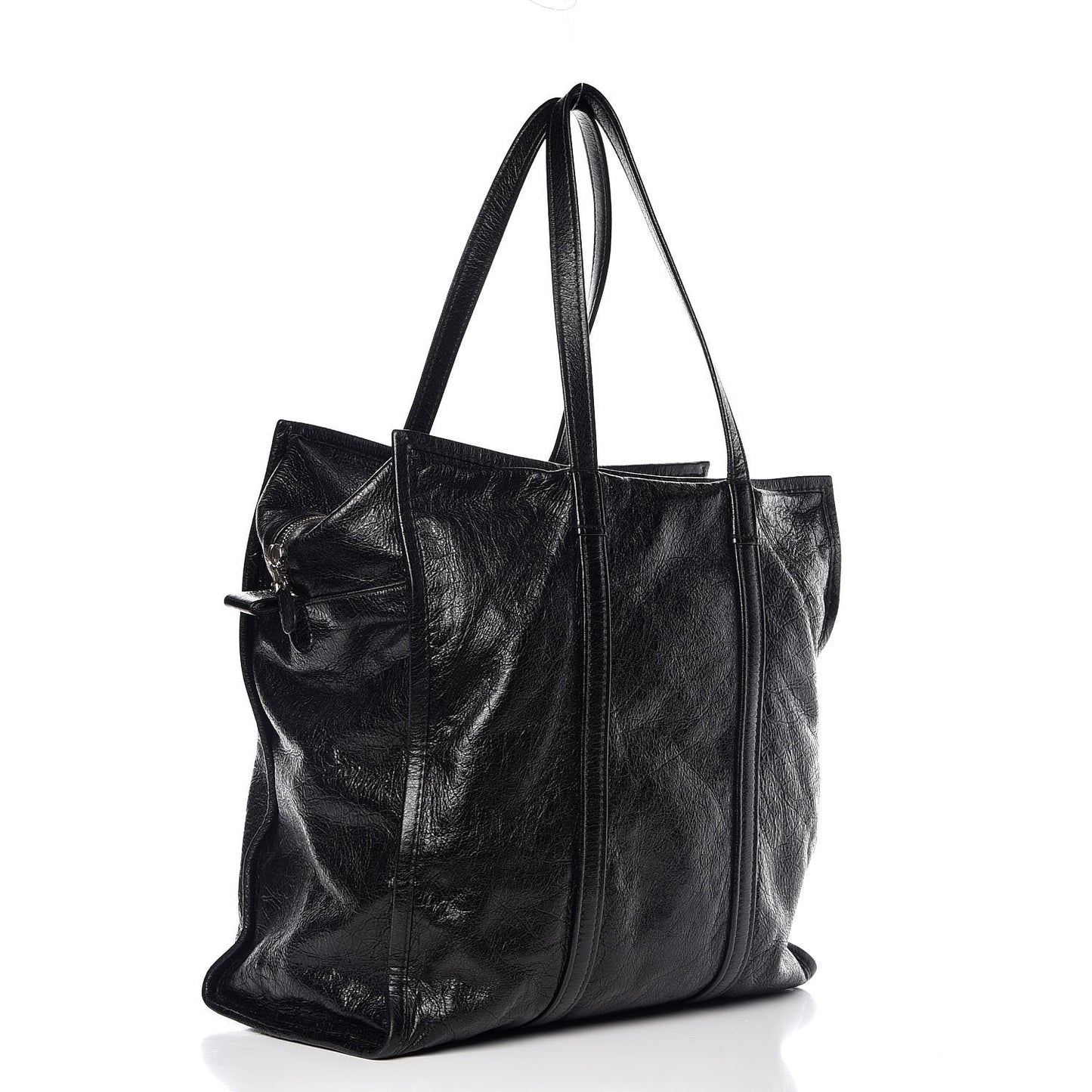 Agneau Medium Bazar Shopper Tote Black