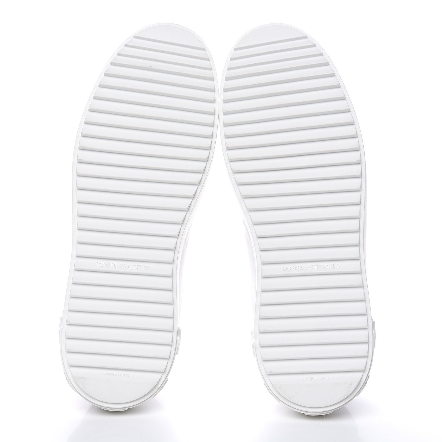 Lambskin Embossed Monogram Time Out Sneakers 40.5 White