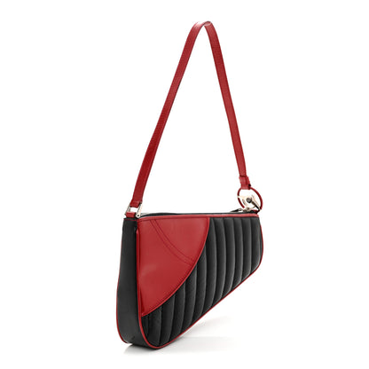 Christian Dior Calfskin Patent Trailer Trash Cadillac Shoulder Bag Black Red 3 of 11