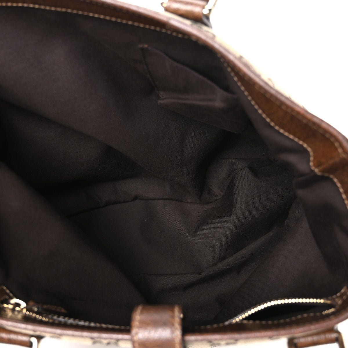 Gucci Monogram Piston Lock Tote Brown 5 of 10