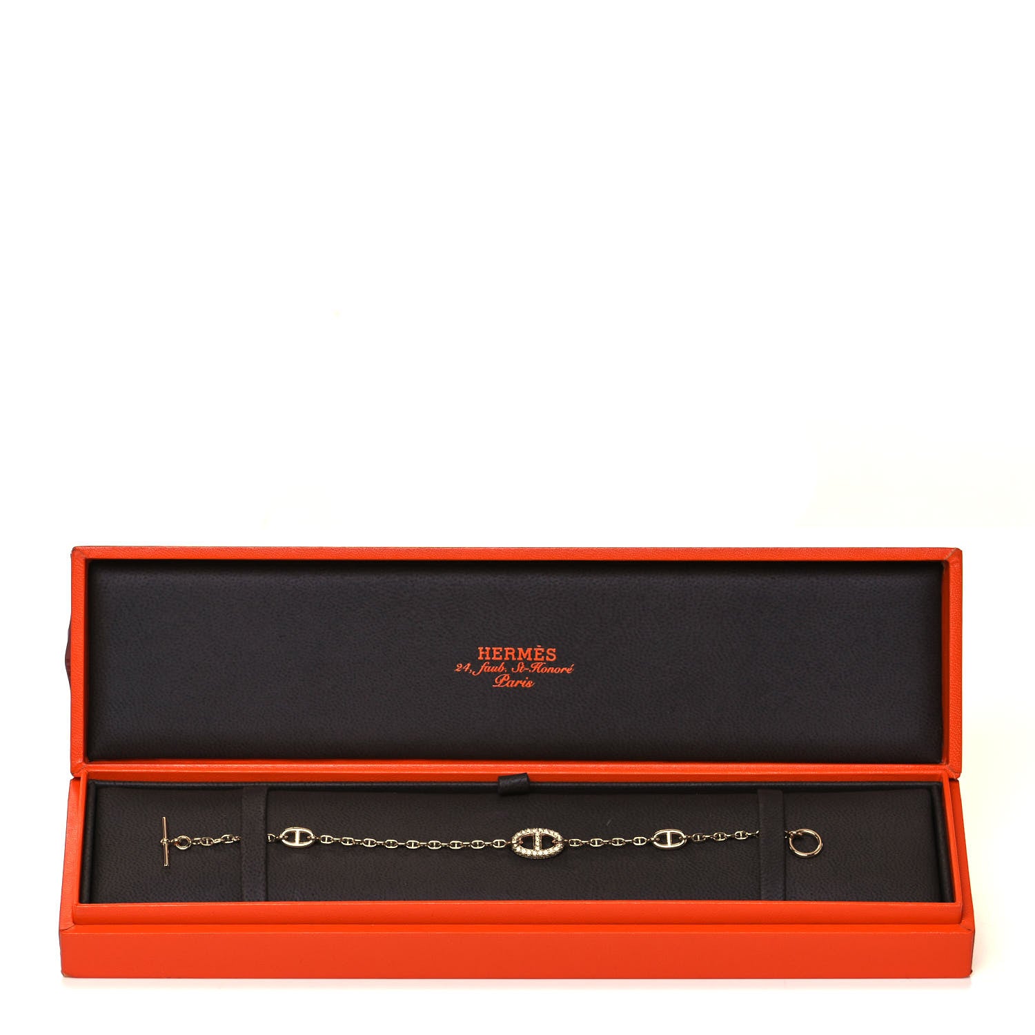 Hermes 18K Rose Gold Diamond PM Farandole Bracelet ST 5 of 6