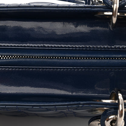 Christian Dior Patent Cannage Medium Lady Dior Blue 10 of 11