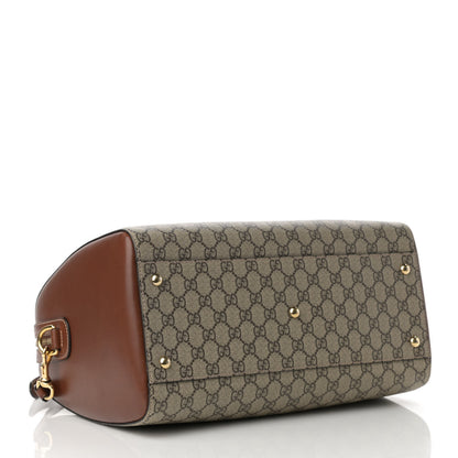 Gucci GG Supreme Monogram Medium Boston Beige Cuir 4 of 16