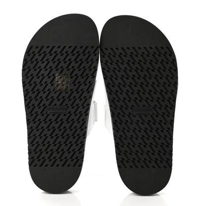 Hermes Calfskin Womens Chypre Sandals 36 White 7 of 9