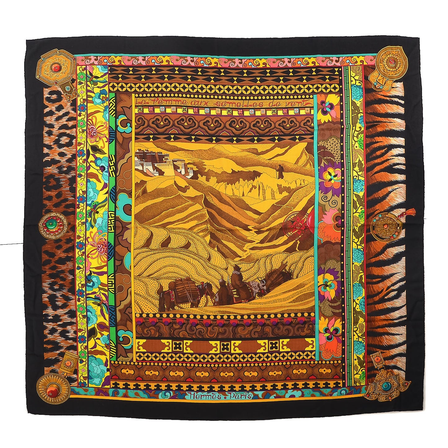 Cashmere Silk La Femme Aux Semelles de Vent Shawl 140