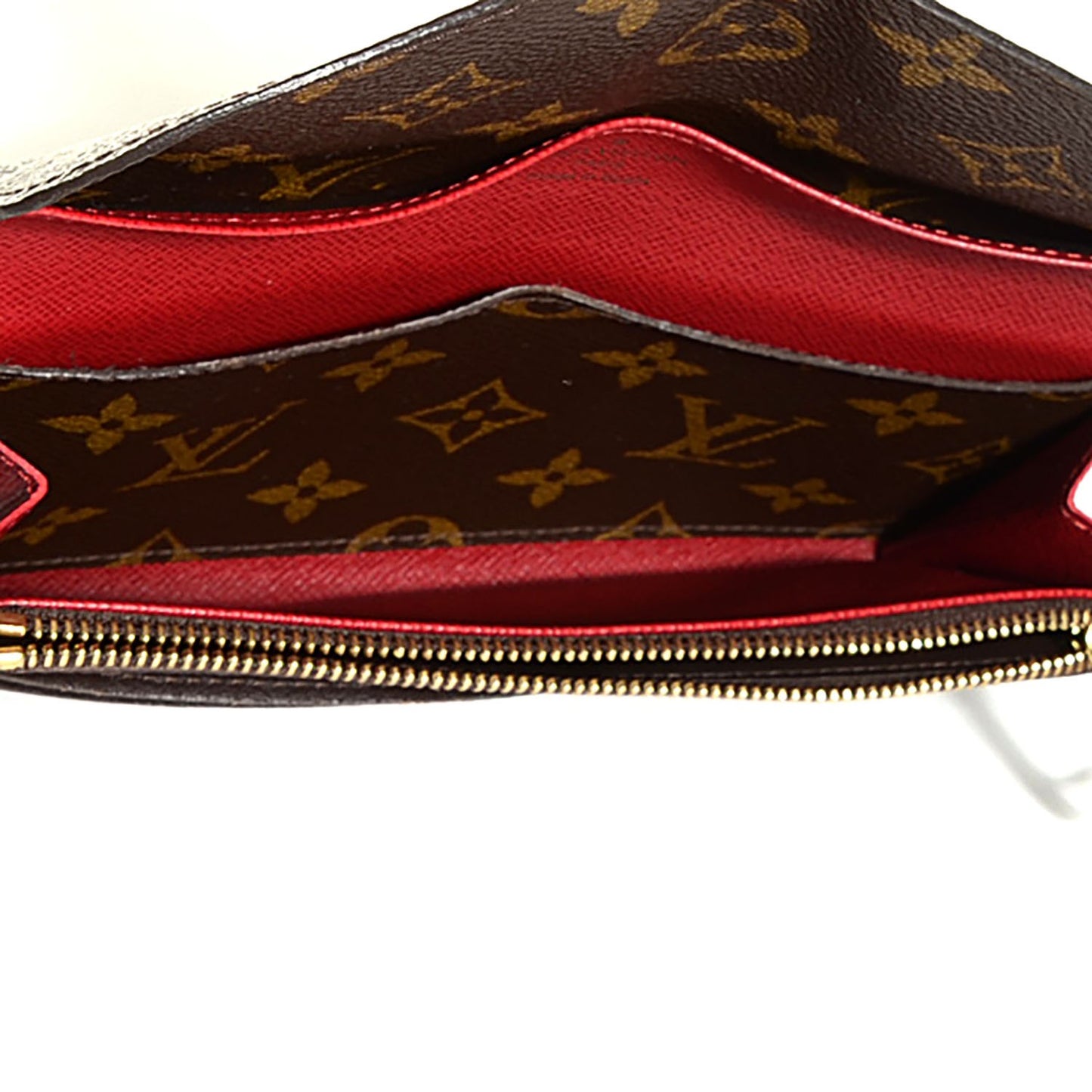Monogram Emilie Wallet Red