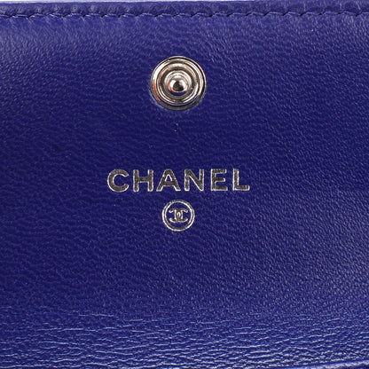 Chanel Lambskin Quilted Card Holder Purple 6 of 8