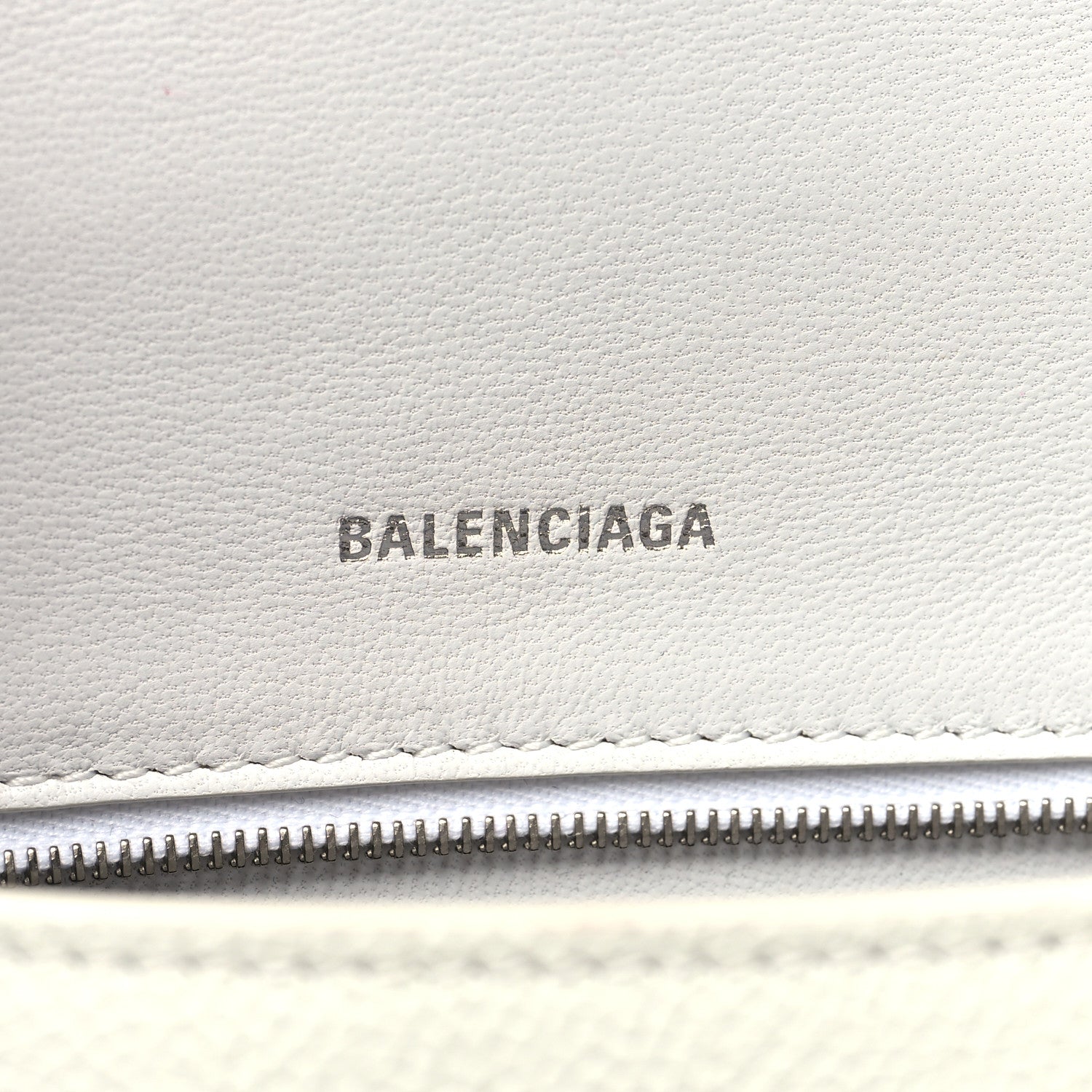 Balenciaga Grained Calfskin Small Hourglass Top Handle Bag White 5 of 14