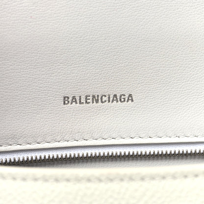 Balenciaga Grained Calfskin Small Hourglass Top Handle Bag White 5 of 14