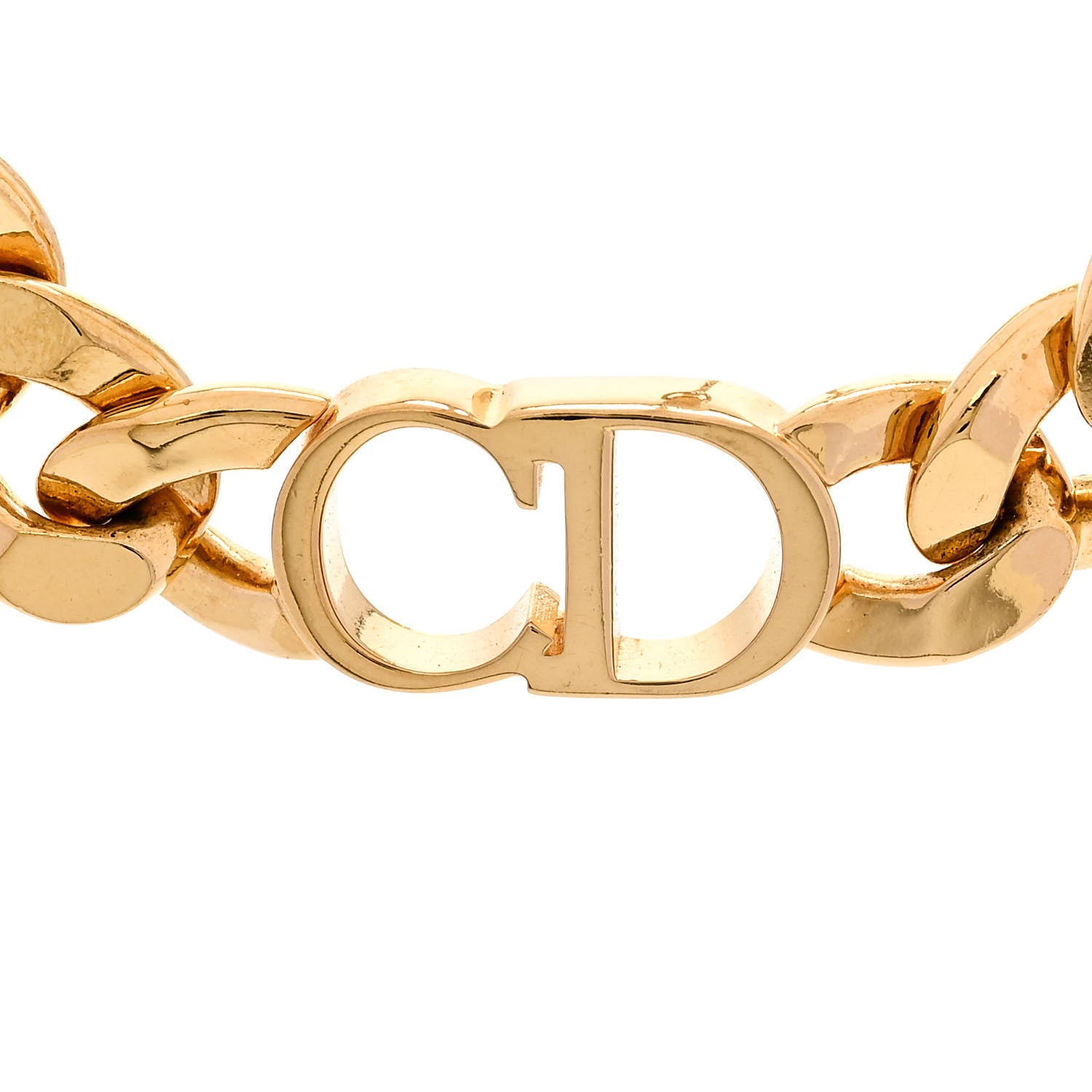 Christian Dior Metal Danseuse Etoile Chain Choker Necklace Gold 4 of 5