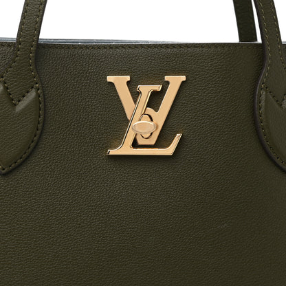 Louis Vuitton Grained Calfskin Lockme Shopper Kaki 7 of 10