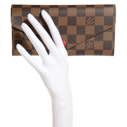 Louis Vuitton Damier Ebene Josephine Wallet Red 2 of 7