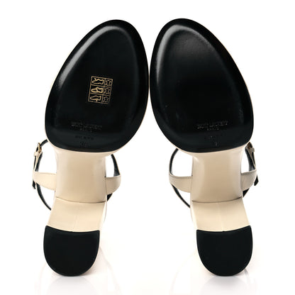 Saint Laurent Vendome Bianca 85 Platform Sandals 38 Pearl 5 of 8