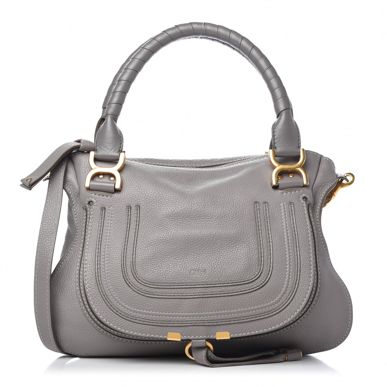Chloe Calfskin Medium Marcie Satchel Cashmere Grey 1 of 14