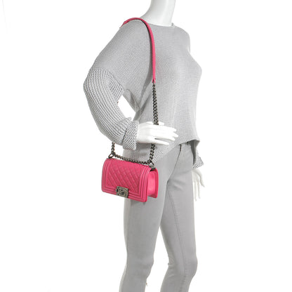 Chanel Lambskin Quilted Small Boy Flap Dark Pink 2 of 8
