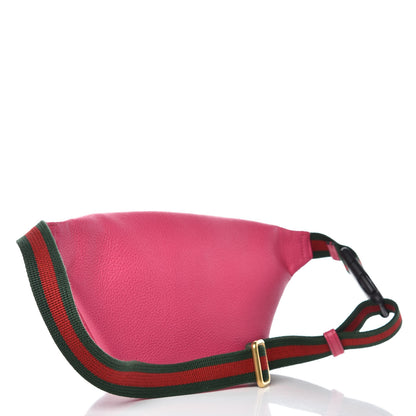 Gucci Grained Calfskin Small Logo Belt Bag Box Pink Green 3 of 10